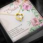 Sister Trust Friendship - Message Box Heart Pendant Necklace