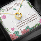 Dear Mom I Love You so Much - Message Box Heart Pendant Necklace