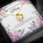 Bonus Mom Christmas Birthday Gift - Message Box Heart Pendant Necklace