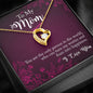 To My Mom Happiness Gift - Message Box Heart Pendant Necklace
