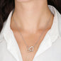 Mom Interlocking Hearts Necklace Pendant Jewelry Women Message Box Gift
