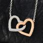 To My Daughter From Mom Birthday Gift, There For You Pendant Necklace (2 Hearts)