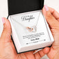 To My Daughter From Mom Birthday Gift, There For You Pendant Necklace (2 Hearts)