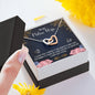 Police Wife Gift From Husband Interlocking Hearts Necklace Pendant Message Box