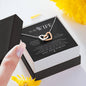Wife From Husband Interlocking Hearts Message Box Necklace Pendant Gift