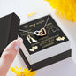Personalized Message Box & Necklace For Wife, Anniversary Gift From Husband (I H Necklace)