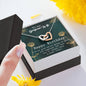 Gorgeous Wife Birthday Interlocking Hearts Necklace Pendant Message Box Gift