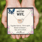 Military Wife Gift From Husband Interlocking Hearts Necklace Pendant Message Box