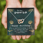 Gorgeous Wife Birthday Interlocking Hearts Necklace Pendant Message Box Gift