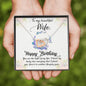 Wife Birthday Gift From Husband Interlocking Hearts Necklace Pendant Message Box