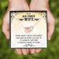 Air Force Wife Military Interlocking Hearts Necklace Pendant Women Message Box