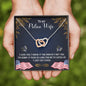 Police Wife Gift From Husband Interlocking Hearts Necklace Pendant Message Box