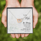 Wife Husband Interlocking Hearts Pendant Necklace Meaningful Message Box Gift