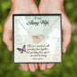 Army Wife Interlocking Hearts Necklace Pendant Message Box Military Gift