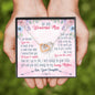 To My Daughter From Mom Interlocking Hearts Necklace and Lovely Message Card Birthday Gift
