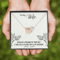 Wife Husband Interlocking Hearts Pendant Necklace Inspirational Message Box Gift