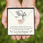 Wife Gift From Husband Interlocking Hearts Message Box Pendant Necklace Gift