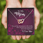 Mother's Day Gift - Mom Necklace with Heart and + Interlocking Hearts Necklace