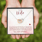 Wife Interlocking Hearts Jewelry Necklace Pendant Women Message Box Gift