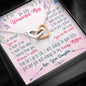 To My Daughter From Mom Interlocking Hearts Necklace and Lovely Message Card Birthday Gift