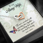 Army Wife Interlocking Hearts Necklace Pendant Message Box Military Gift