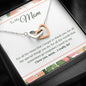 Mom Interlocking Hearts Necklace Pendant Jewelry Women Message Box Gift
