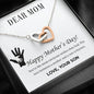 Mom Interlocking Hearts Beauty Necklace Pendant Jewelry Women Birthday Gift