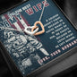 Best Army Military Wife Interlocking Hearts Necklace Pendant Message Box Gift