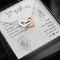 Wife From Husband Interlocking Hearts Necklace Pendant Message Box Gift
