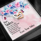 Sister Interlocking Hearts Beauty Pendant Necklace Jewelry Women Birthday Gift