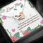 Mother's Day - Mom Interlocking Hearts Necklace and Lovely Message Card Birthday Gift