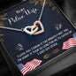 Police Wife Gift From Husband Interlocking Hearts Necklace Pendant Message Box