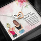 Special Sister Interlocking Hearts Necklace Pendant Jewelry Women Birthday Gift