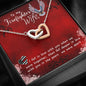 Firefighter Wife From Husband Interlocking Hearts Necklace Pendant Message Box