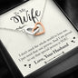 Wife Gift From Husband Interlocking Hearts Message Box Pendant Necklace Gift