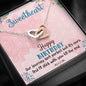Mother's Day - Mom Necklace with Flowers + Interlocking Hearts Necklace