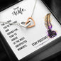 Wife From Husband Interlocking Hearts Pendant Necklace Message Box Gift