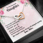 Daughter Interlocking Hearts Beauty Necklace Pendant Jewelry Women Birthday Gift