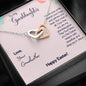 Granddaughter Interlocking Hearts Necklace Pendant Jewelry Women Message Box