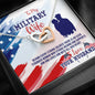Military Wife Gift From Husband Interlocking Hearts Message Box Necklace Pendant