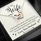 Husband To Wife Anniversary Gift Lifetime + Interlocking Hearts Necklace
