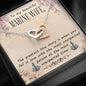 Marine Wife Gift From Husband Interlocking Hearts Necklace Pendant Message Box