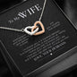 Wife From Husband Interlocking Hearts Message Box Necklace Pendant Gift