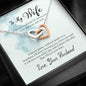 Wife from Husband Interlocking Hearts Message Box Necklace Pendant Gift