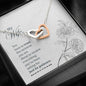 Wife From Husband Interlocking Hearts Message Box Pendant Necklace Gift