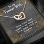 Farmer Wife Gift Interlocking Hearts Necklace Pendant Message Box Gift