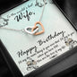 Wife From Husband Interlocking Hearts Pendant Necklace Jewelry Birthday Gift