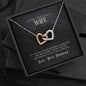 Gorgeous Wife from Husband Interlocking Hearts Pendant Necklace Message Box Gift