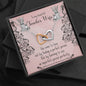 Teacher Wife Interlocking Hearts Necklace Pendant Message Box Gift