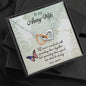 Army Wife Interlocking Hearts Necklace Pendant Message Box Military Gift